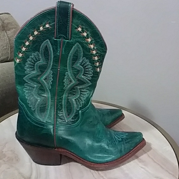 justin boots teal